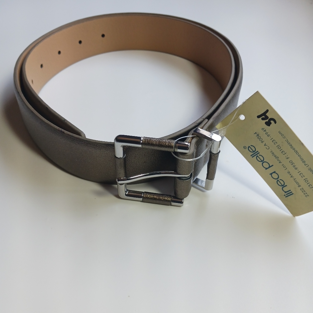 Linea Pelle Pewter Belt